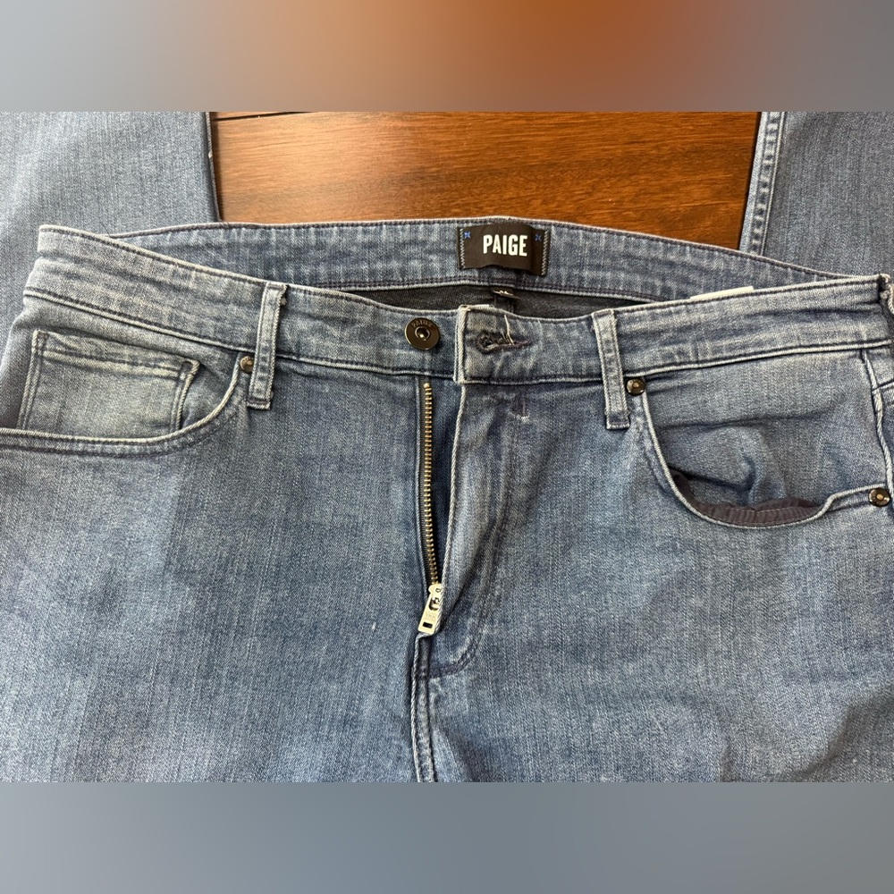 PAIGE Men's Slim Jeans Light Blue Wash